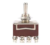 FTVOGUE Interruttore a Levetta a 3 Posizioni, Interruttore ON/OFF ON 4PDT in Metallo per Settore Automobilistico, Sistemi di Controllo Ed Elettrodomestici, 15A 250VAC 10A 380VAC