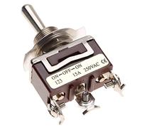 FTVOGUE Interruttore a Levetta SPDT 3 Posizioni ON OFF ON 3 Pin 12mm 15A 250VAC per Controllo Industriale di Elettrodomestici per Automobili