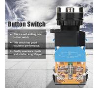 FTVOGUE Interruttore a Pulsante Rosso Autobloccante con Luce LED, Plastica Resistente, 1 Milione di Durata Meccanica, Perfetto per Applicazioni di Arresto di Emergenza e Pannelli di Controllo