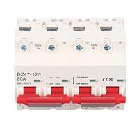 FTVOGUE Interruttore Automatico Miniaturizzato con Interblocco Doppio Interruttore di Trasferimento di Potenza 2P+2P AC 240-400V 80A con Barra Collettrice per Backup di Alimentazione di