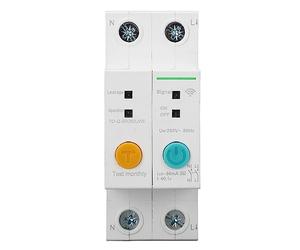 FTVOGUE Interruttore Automatico WIFI 2P Interruttore Telecomando Intelligente 230V 16A con Protezione Dalle Perdite 30mA Funzione di Collegamento Temporale per il Controllo del Pannello Elettrico