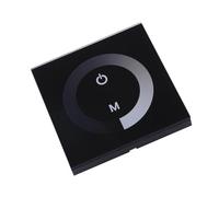 FTVOGUE Interruttore da Parete Dimmer Touch Panel, Controller per Strisce Luminose a LED Monocolore, luminosità Regolabile per la Decorazione Domestica (BLACK)