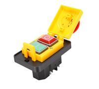 FTVOGUE Interruttore di Avviamento Magnetico, Pulsante di Arresto di Emergenza da 10 A con Alloggiamento Ritardante in ABS e Grado di Protezione IP55, per Apparecchiature Elettriche in