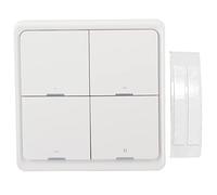 FTVOGUE Interruttore di Scena a Pannello a 4 Vie con Indicatore LED Smart Switch Wireless per Controllo APP Gateway Nessun Cablaggio Necessario Installazione Semplice