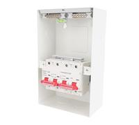 FTVOGUE Interruttore di Trasferimento Manuale a Doppia Alimentazione 125A, Interruttore Automatico di Commutazione Manuale in Ferro con Scatola di Distribuzione per Alimentazione di Rete del