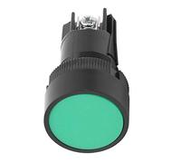 FTVOGUE Interruttore in Plastica, Pulsante da 22 Mm con Connessione A Vite Integrata, Interruttore Antiurto da 10 A per Sistemi di Controllo Industriale (Verde EA131)