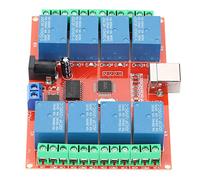 FTVOGUE Interruttore relè 12V, Modulo Intelligente Controllato Tramite USB, relè Ad Alte Prestazioni a 8 per l'automazione Domestica e Applicazioni Industriali