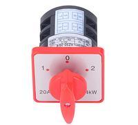 FTVOGUE Interruttore Selettore Camma 2 Pole 3 Posizioni Stabile Connessione Durata Lunga Durata, Interruttore di Controllo del AC380V, Sostituzione Ideale per il Motore, 1 Pezzo