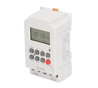 FTVOGUE Interruttore Timer Digitale di Seconda Impostazione, Interruttore Timer Digitale Programmabile ABS AC85 265V 30A Backup della Memoria di 7 Giorni per Luci Pompe Ventole Scaldabagni