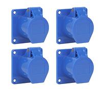 FTVOGUE IP44 IP44 WATTROUD INDUSTRIAL WINGE 3 PIN 16A per Corrente All'aperto, 4 Pacchetti di Base Nascosta per L'industria del Cantiere Navale