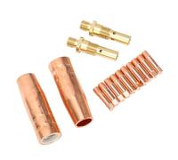 FTVOGUE Kit Accessori per Torcia di Saldatura, 14 Pezzi Diffusori Ugelli Elettrodi in Ottone e Rame Rosso per Torce di Saldatura Mig Tweco Mini 1 e 100L K530