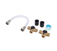 FTVOGUE Kit Bypass Scaldabagno, Ottone e PVC, Installazione Semplice con Valvola e Tubo Flessibile per la Preparazione Invernale dell'impianto Idraulico