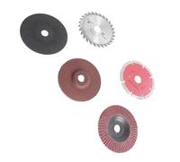 FTVOGUE Kit di Conversione per Smerigliatrice Angolare con Disco da | Include 5 Barre di Conversione, 7 Pezzi Accessori, Dischi da Taglio per Metallo/Legno/Piastrella, Disco a Lamelle e Mola