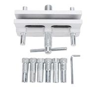 FTVOGUE Kit di Maschere per Tasselli Autocentranti, Guida per Trapano Regolabile per la Lavorazione del Legno per Fori Diritti con 6 Boccole in Acciaio, Versatile per Giunzioni di