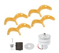 FTVOGUE Kit Generatore Eolico da 400 W Generatore a Magneti Permanenti 12 V Design con Statore a Terre Rare velocità di Avvio 2 M/s 4 Pale in Fibra di Nylon per Uso Domestico Agricolo Marino Fuori