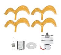 FTVOGUE Kit Generatore Eolico da 400 W Generatore a Magneti Permanenti 12 V Design con Statore a Terre Rare velocità di Avvio 2 M/s 4 Pale in Fibra di Nylon per Uso Domestico Agricolo Marino Fuori