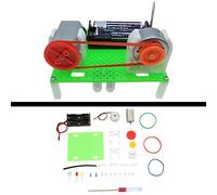 FTVOGUE Kit Motore Elettrico ABS con Ruota di Trasmissione del Generatore con Motore 180 e 300 90 X 80 X 60 Mm Modello di Esperimento di Fisica per l'apprendimento in ei Bambini e la
