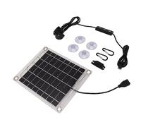 FTVOGUE Kit Pompa Solare Sommergibile da 20 W per Irrigazione di Fontane e Laghetti con Interruttore di Flusso Regolabile, Portata 800 L/h, Prevalenza 5 M, Pannello Monocristallin