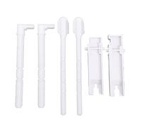 FTVOGUE Kit Sostituzione Pannello Sciacquone, Doppio Scarico Asta (S4478A | ABS Materiale, Parti per WC da Parete, con Arresto Momentaneo, Rilascio Continuo con Pressione Lunga, Ciclo Breve con