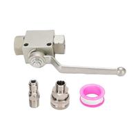 FTVOGUE Kit Valvola a Sfera per Idropulitrice, Attacco Rapido da 3/8 Pollici in Acciaio Inossidabile con Meccanismo di Commutazione Facile per Pistole Idropulitrici Ugelli Pompe Tubi Flessibili,