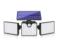 FTVOGUE Lampada a Parete per Esterno Impermeabile con Guida Solare per il Giardino di Casa 400 Lm IP65 per Cortili/terrazze