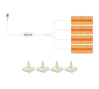 FTVOGUE Lampada per Coltivazione a LED a Spettro Completo con 5 Livelli Dimmerabili e Timer per Piantine di Fioritura Vegetale, Lampada per Coltivazione di Piante a 72 LED per Piante Interno, (4