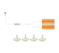 FTVOGUE Lampada per Coltivazione a LED a Spettro Completo con 5 Livelli Dimmerabili e Timer per Piantine di Fioritura Vegetale, Lampada per Coltivazione di Piante a 72 LED per Piante Interno, (2