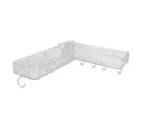 FTVOGUE Lavello Montato a Parete Caddy Water Organizzatore di Porta Doccia Robusta per il Bagno Design di Risparmio Spaziale Cucina, 2 X Scaffale a Parete per L'organizzazione Domestica di Scena