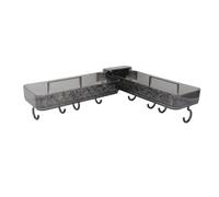 FTVOGUE Lavello Montato a Parete Caddy Water Organizzatore di Porta Doccia Robusta per il Bagno Design di Risparmio Spaziale Cucina, 2 X Scaffale a Parete per L'organizzazione Domestica di Scena