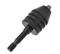FTVOGUE Mandrino Autoserrante in Acciaio Al Carbonio Adattatore per Mandrino Autoserrante 1 Gambo Esagonale da 4 Pollici Campo di Serraggio da 0,6 a 8 Mm Convertitore a 3 Griffe per Avvitatore a