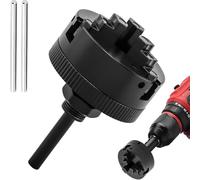 FTVOGUE Mandrino per Tornio a 3 Griffe Mini Set di Mandrini per Tornio Mandrino Autocentrante Diametro 50 Mm Acciaio Ad Alto Tenore di Carbonio con Bielle da 6 Mm per Lavorazione del (BLACK)