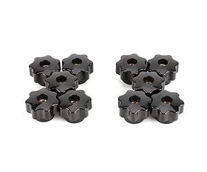 FTVOGUE Maniglia di Bloccaggio con Manopola a Forma di Stella, Plastica Resistente e Anima in Ottone con Filettatura da 8 Mm per l'uso su Macchine Utensili e Attrezzature (CM8*32 (foro passante))