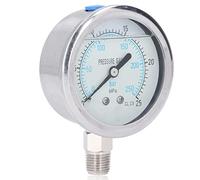 FTVOGUE Manometro, Acciaio Inossidabile, Riempito di Glicerina per Misurare la Pressione dell'aria, dell'olio e 'acqua da 0 a 1040 Psi 1/4 Pollici NPT (0~25 MPa)