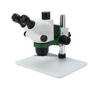 FTVOGUE Microscopio Composto Binoculare, Lega di Alluminio, Zoom Continuo 6,5-65X, Visualizzazione Ad Ampio Campo HD per Riparazioni PCB e Saldatura
