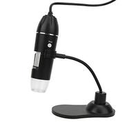 FTVOGUE Microscopio Digitale USB, Microscopio LED in Lega di Alluminio con Ingrandimento da 50X a 1000X 1080P 8 Luci Regolabili Staffa Flessibile per Ricerca Biologica Manutenzione Industriale