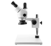 FTVOGUE Microscopio Stereo Trinoculare con Zoom, Ingrandimento 3,5x-90x | Corpo in Lega di Alluminio, Testa Girevole a 360° Inclinabile a 45°, Distanza di Lavoro Mm, Luce Anulare a LED Inclusa,