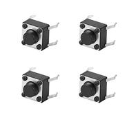 FTVOGUE Mini Interruttore a Pulsante Tattile da 100 Pezzi Mini Microinterruttore con Ripristino Automatico per Applicazione PCB 6x6x5mm