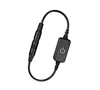 FTVOGUE Mini LED Touch Dimmer Switch 12-24V DC 4A Controller di luminosità per Luci LED Monocolore con Rivestimento Antiscivolo Installazione Semplice Nessun Taglio Richiesto (BLACK)