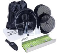FTVOGUE Mini Sluice Box Kit per Ricerca Dell'oro, Set da Prospezione 18 | con Canaletta da 12 Pollici, Canaletta in Lega di Alluminio, Zaino Portatile, Setacci Classificatori, per Dragaggio in