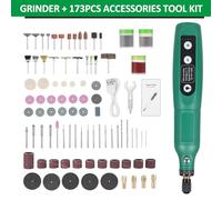 FTVOGUE Mini Smerigliatrice a Batteria, Set di Utensili Portatili 173 Pezzi, 5 velocità Variabili, Perfetta per attività di Artigianato e Lucidatura Fai-te