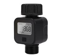 FTVOGUE Misuratore di Portata D'acqua, Display LCD Digitale con Sensore Hall per Misurazioni Accurate, Filettatura da 3/4 Pollici da Femmina a Maschio per Irrigazione con Tubo da