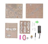 FTVOGUE Modello di Gru Giocattolo in Legno con Double Punti di Sollevamento del Telecomando, Puzzle di Assemblaggio della Gru 3D Educativo per Legno Composito per Bambini