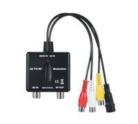 FTVOGUE Modulatore RF Convertitore AV a RF, Convertitore Coassiale ABS NTSC CH3 con Controllo VHF PLL 75 Ohm USB 5V per Dispositivi AV TV Sistemi CATV Locali Configurazione Domestica