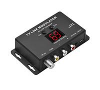 FTVOGUE Modulatore TV LINK Convertitore AV a RF Modulatore RF Compatto con Commutazione PAL NTSC Selezione Canale VHF UHF Segnale di Controllo Remoto per Home Cinema Condivisione STB Multiroom