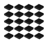 FTVOGUE Modulo Dissipatore di Calore Dissipatore di Calore in Alluminio da 20 Pezzi 20 X X 6 Mm per Chip PC Alimentatori IC Router e Apparecchiature LED Componenti Elettronici Neri (Senza adesivo)