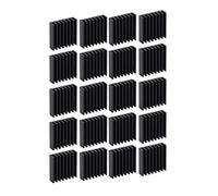 FTVOGUE Modulo Dissipatore di Calore Dissipatore di Calore in Alluminio da 20 Pezzi 20 X X 6 Mm per Chip PC Alimentatori IC Router e Apparecchiature LED Componenti Elettronici Neri (Con supporto