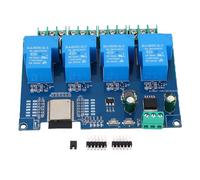 FTVOGUE Modulo relè 4 30A WiFi DC7-28V 5V Scheda relè di Alimentazione con Pulsanti Programmabili Integrati LED per IoT Domotica Controlli Industriali
