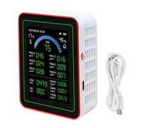 FTVOGUE Monitor della qualità Dell'aria 18 in 1 CO2 HCHO TVOC PM2.5 PM10 PM1.0 PM0.3 Rilevatore di umidità della Temperatura con Archiviazione Dati su Schermo HD 2,8 Pollici per