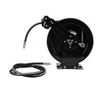 FTVOGUE Mulinello per Rondella a Pressione Retrattile per Riavvolgimento Automatico con Chiusura a Cricchetto a 8 Passi Staffa Girevole a 360 ° per Il Giardinaggio Automobilistico