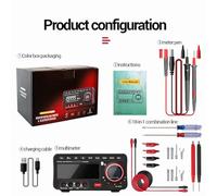 FTVOGUE Multimetro Banco per Altoparlanti BT 2 in 1 Vero RMS Multi Tester per Trasmissione Vocale con Misurazione Automatica della Tensione CA CC Resistenza Alla Temperatura Corrente (Con batteria